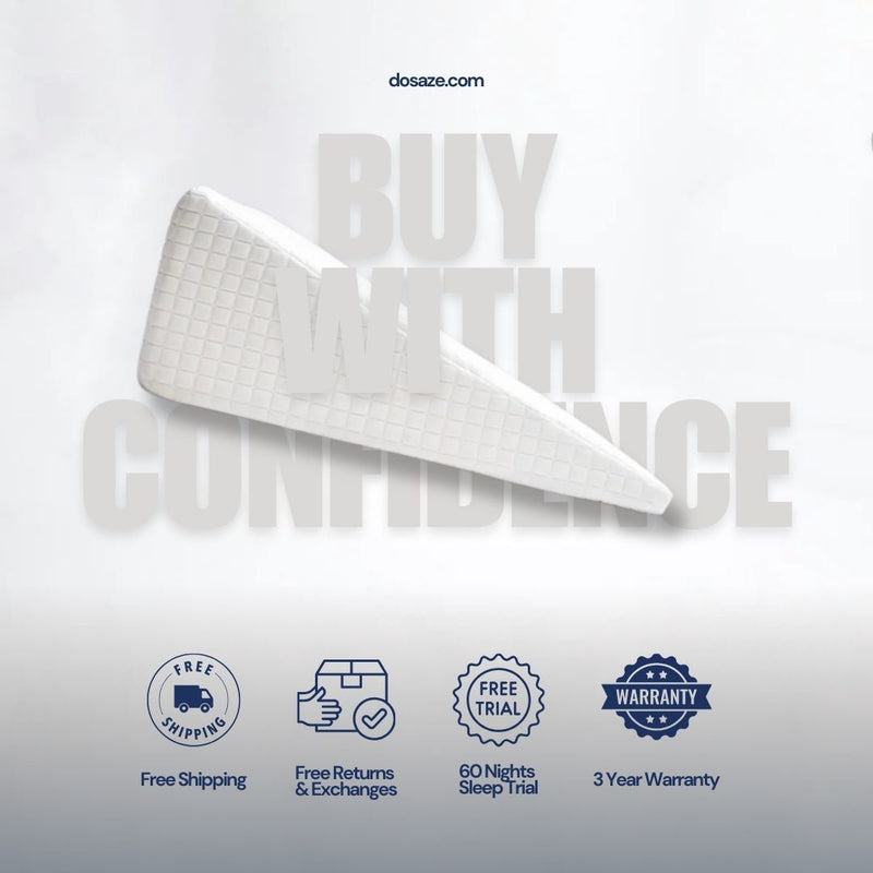 Dosaze™ Therapeutic Cooling Wedge Pillow White