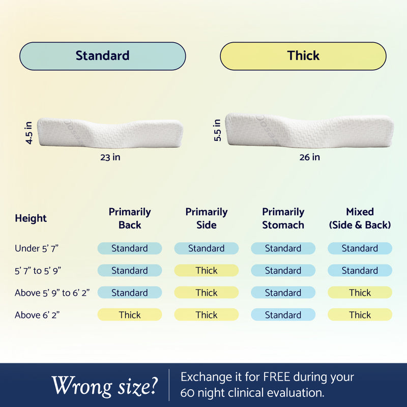 Two Heights That Actually Fit (Standard & Thick For Every Shoulder Width)