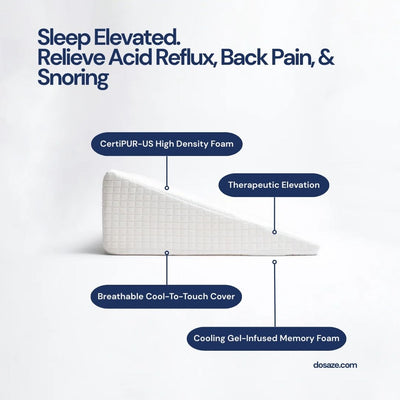 Dosaze™ Therapeutic Cooling Wedge Pillow White