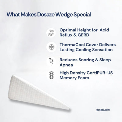 Dosaze™ Therapeutic Cooling Wedge Pillow White