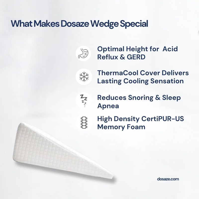 Dosaze™ Therapeutic Cooling Wedge Pillow White